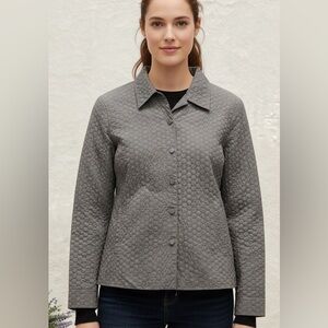 EILEEN Fisher Circle Embroidered Cotton Jacket